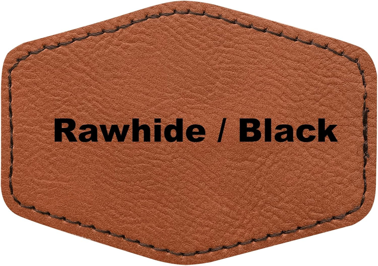3x2 Hexagon Blank Laserable Leatherette Hat Patches for Custom Use