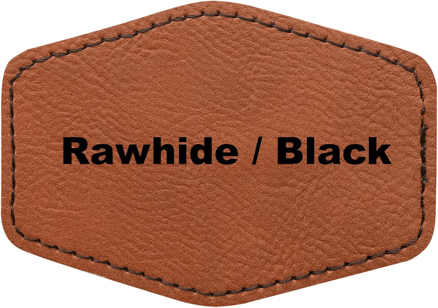 3x2 Hexagon Blank Laserable Leatherette Hat Patches for Custom Use