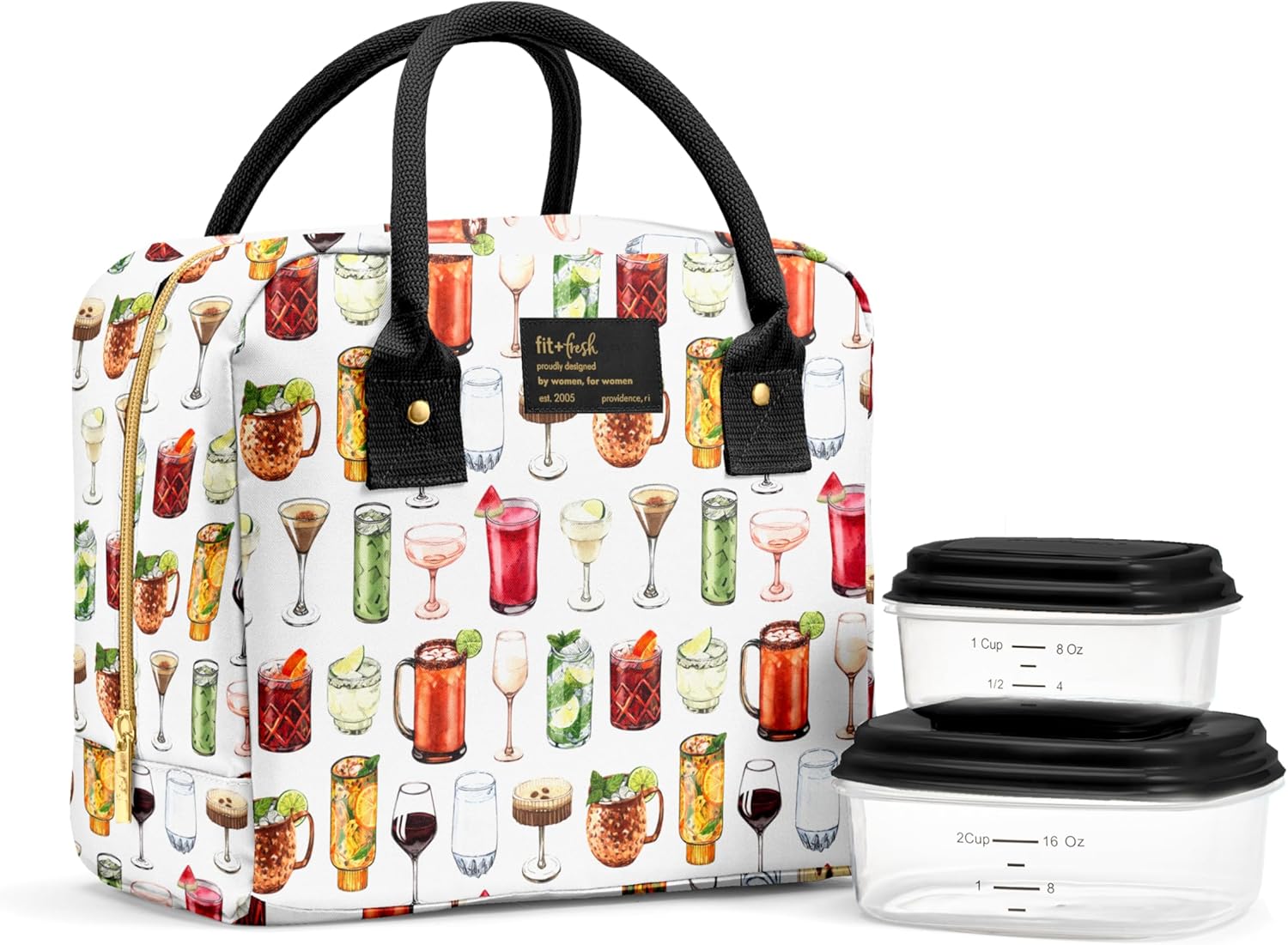 Insulated Large Lunch Bag for Women - Fit & Fresh Bloomington