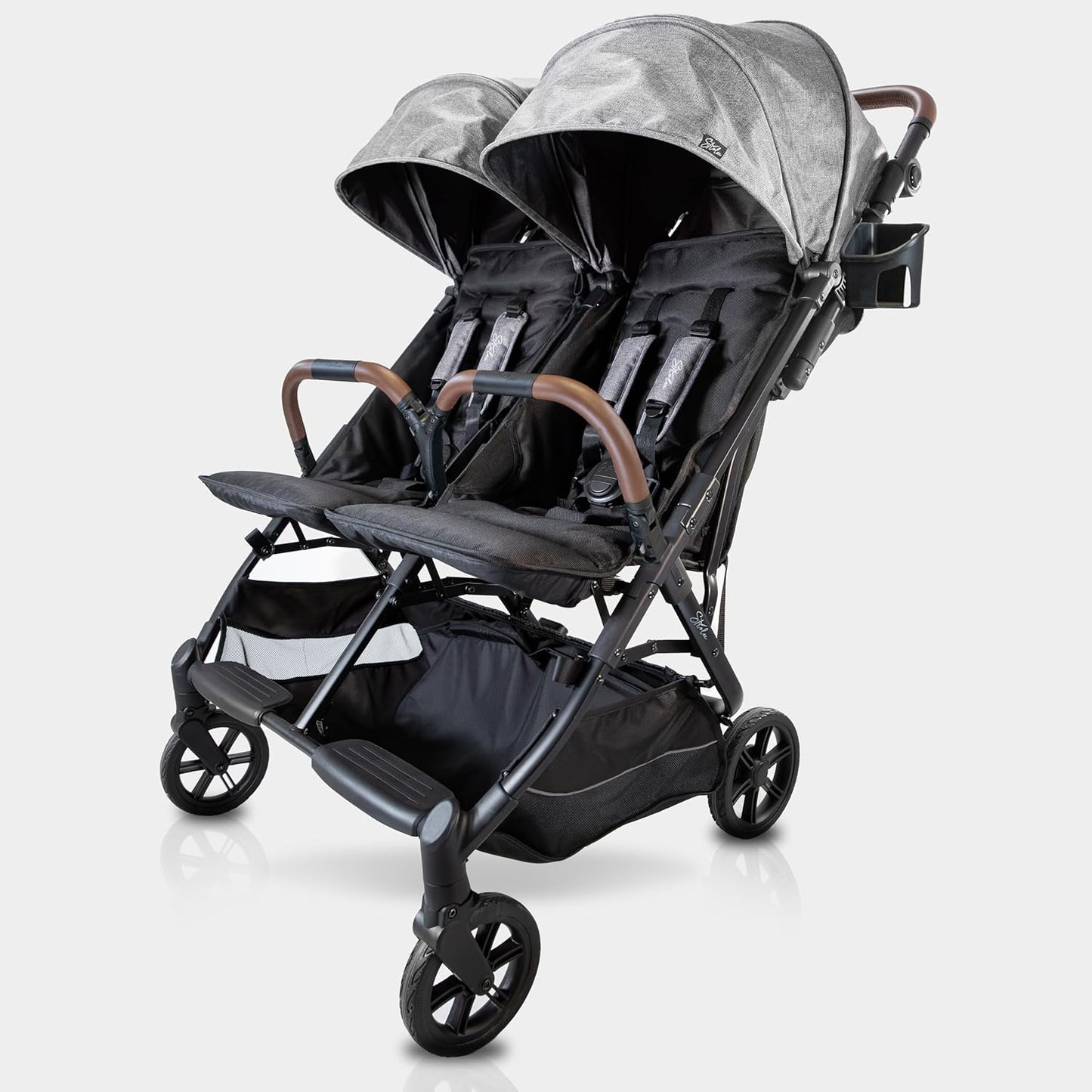 Lightweight Double Side by Side Stroller with Compact Fold