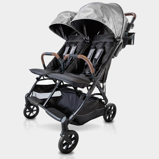 Lightweight Double Side by Side Stroller with Compact Fold