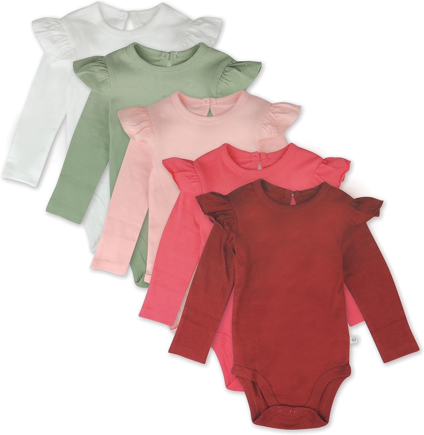 HonestBaby 5-Pack Long Sleeve Ruffle Shoulder Bodysuits Review
