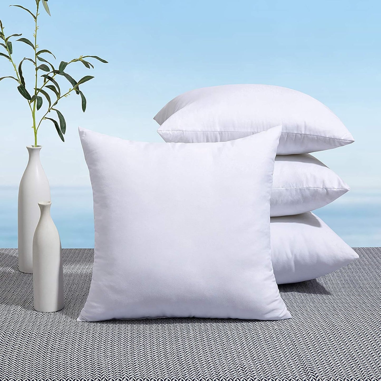 MIULEE 22x22 Outdoor Pillow Inserts for Stylish Patio Decor