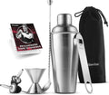 FineDine Stainless Steel Cocktail Shaker Set - Mix Drinks Like a Pro!