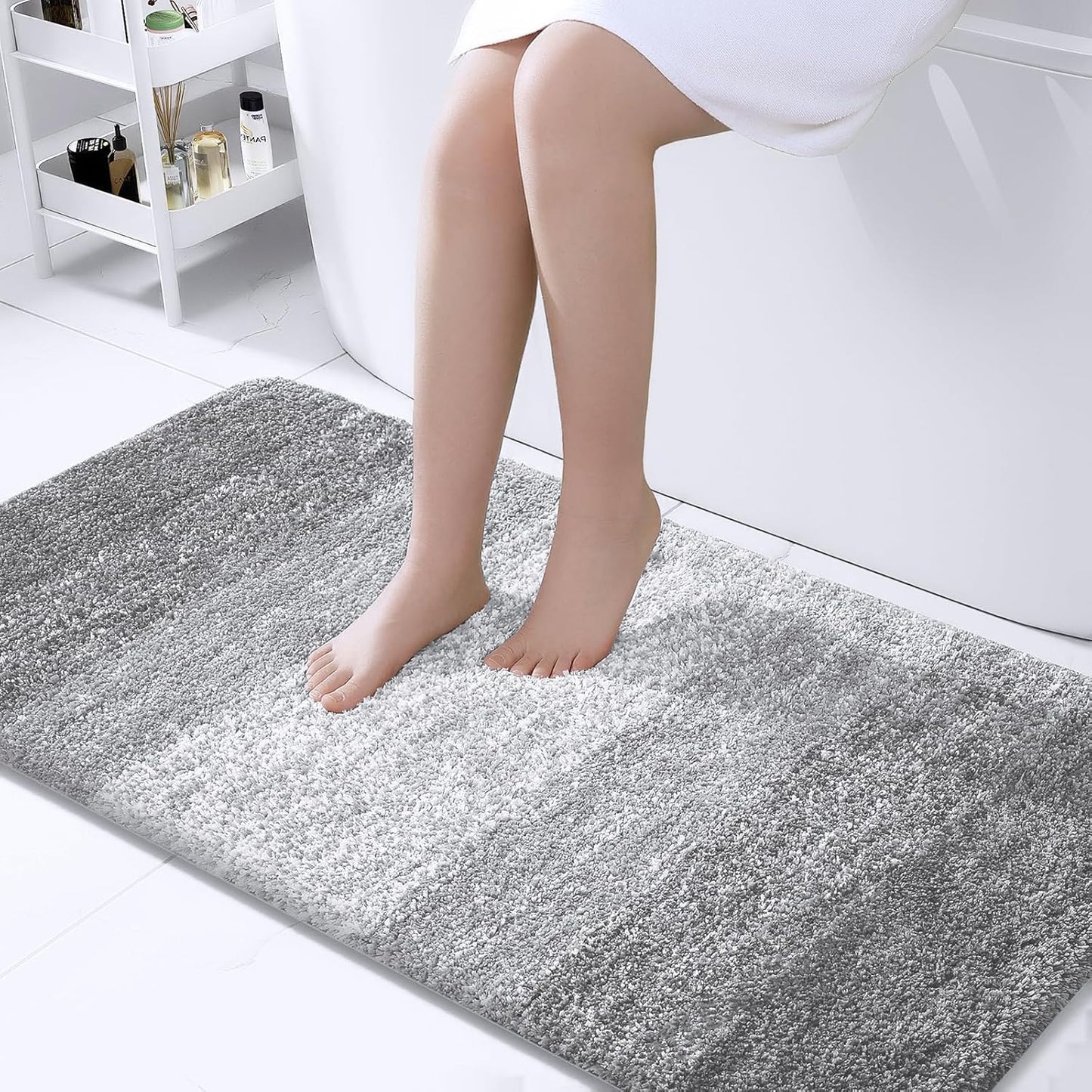 OLANLY Bathroom Runner Rugs - Extra Soft Microfiber Bath Mats