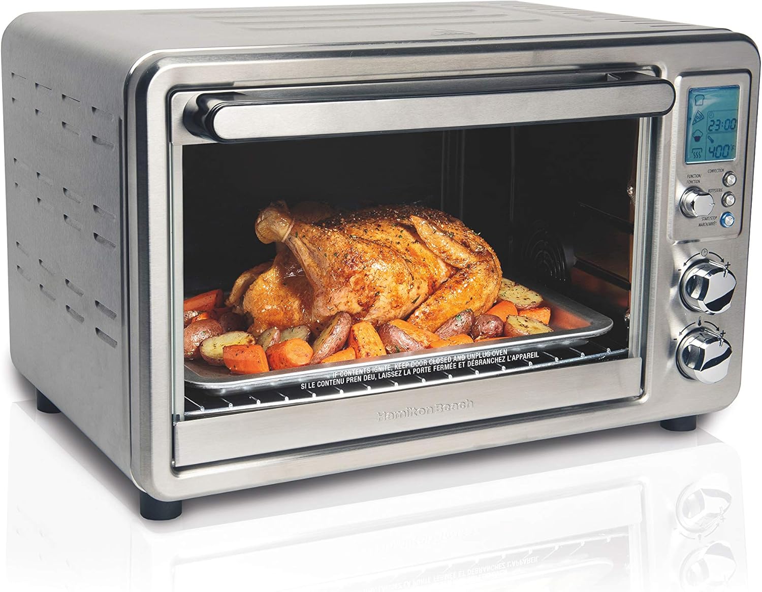 Hamilton Beach Digital Countertop Convection Oven - Rotisserie & 6-Slice Capacity!