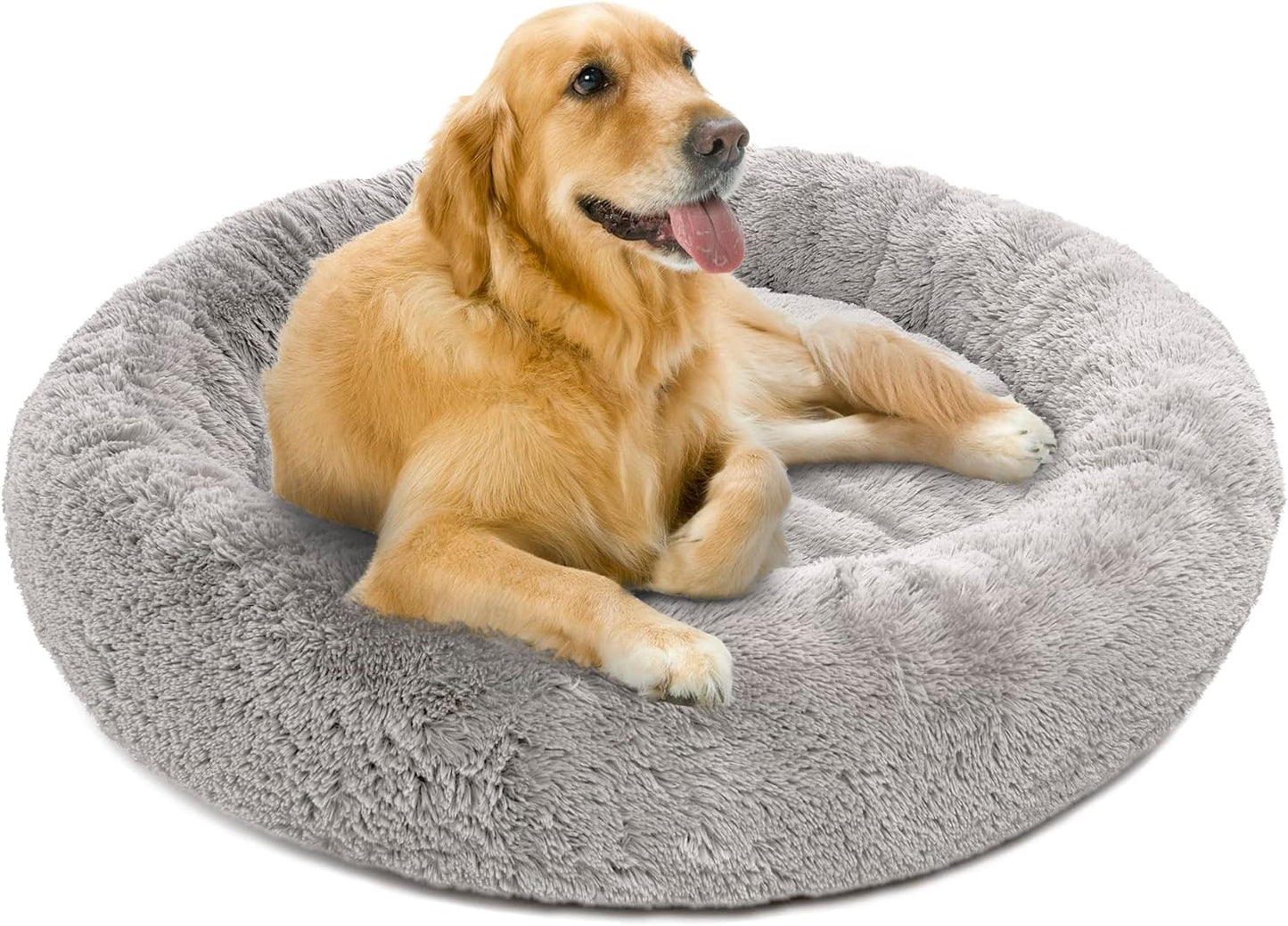 Friends Forever Donut Dog Bed for Large Dogs - Soft & Plush