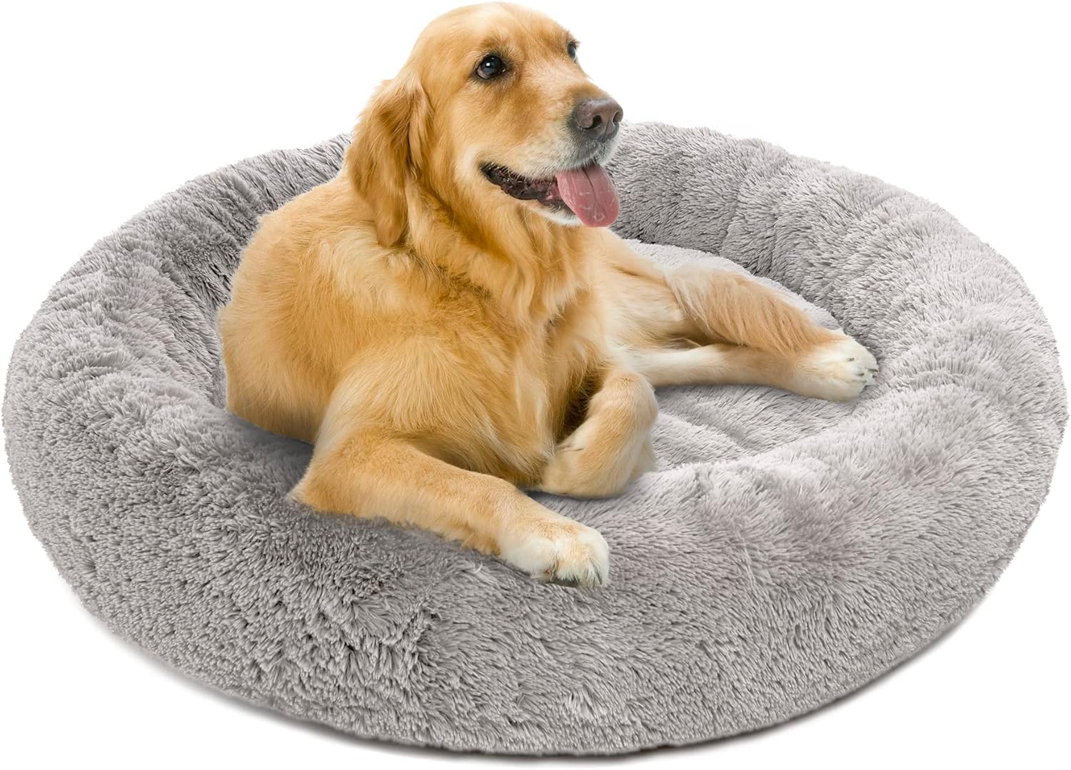 Friends Forever Donut Dog Bed for Large Dogs - Soft & Plush