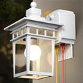 APOTO White Outdoor Porch Lights with GFCI Outlet 60ft
