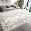 Area Rugs 6x9 Washable Rug - Low Pile Non-Slip Bordered Design