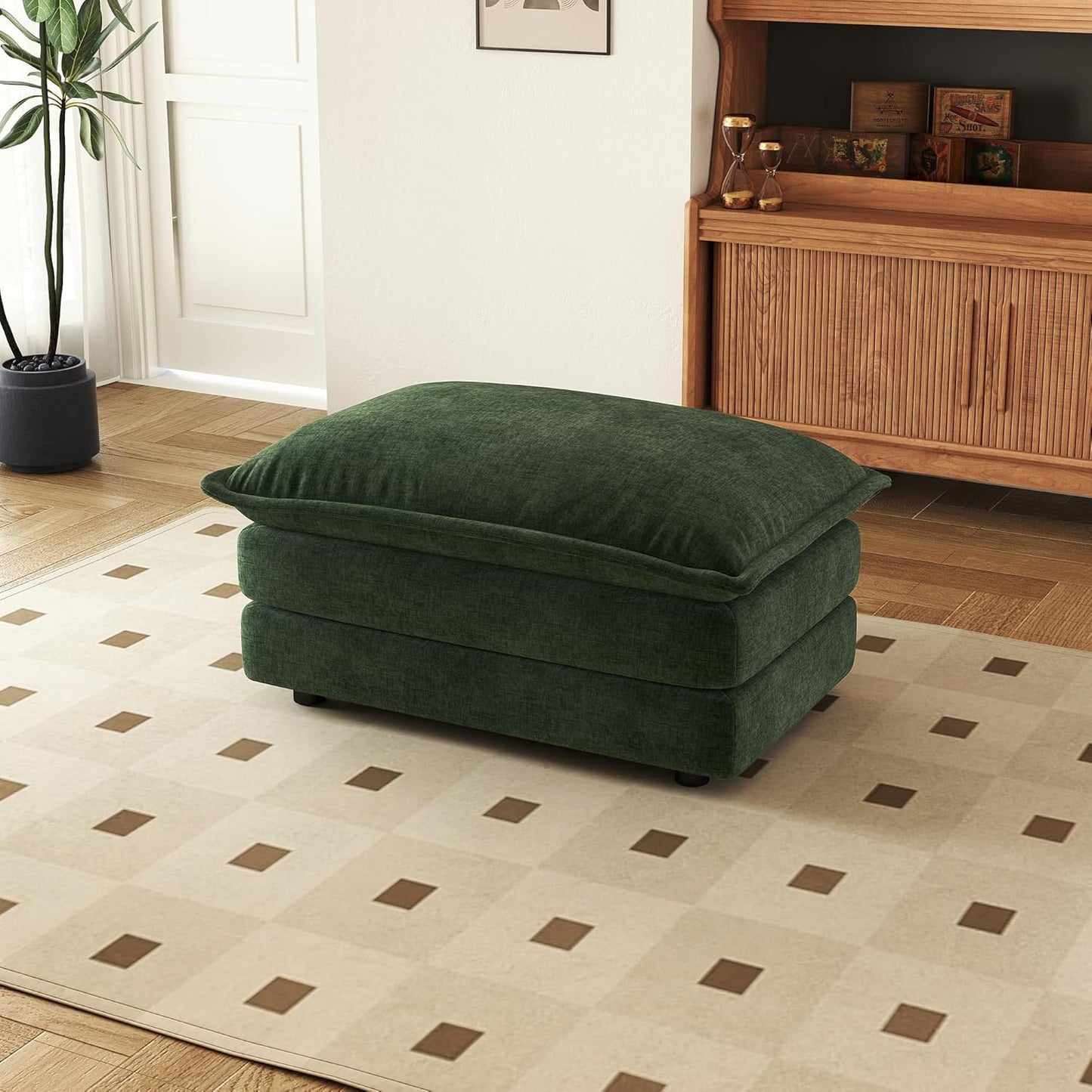 SoarFlash Chenille Sectional Sofa Ottoman for Ultimate Comfort