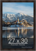 27x30 Espresso Brown Picture Frame for Puzzles and Photos