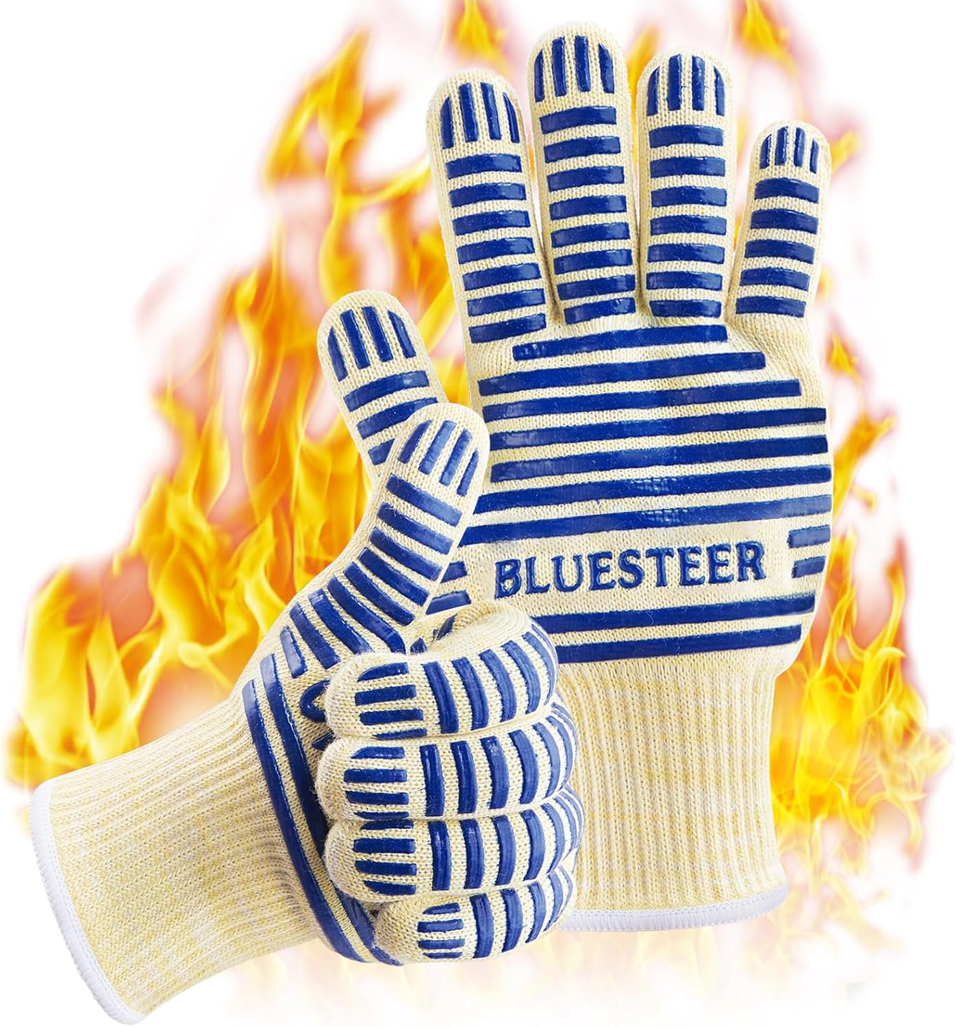 BLUESTEER Heat-Resistant BBQ Gloves - 540F Protection