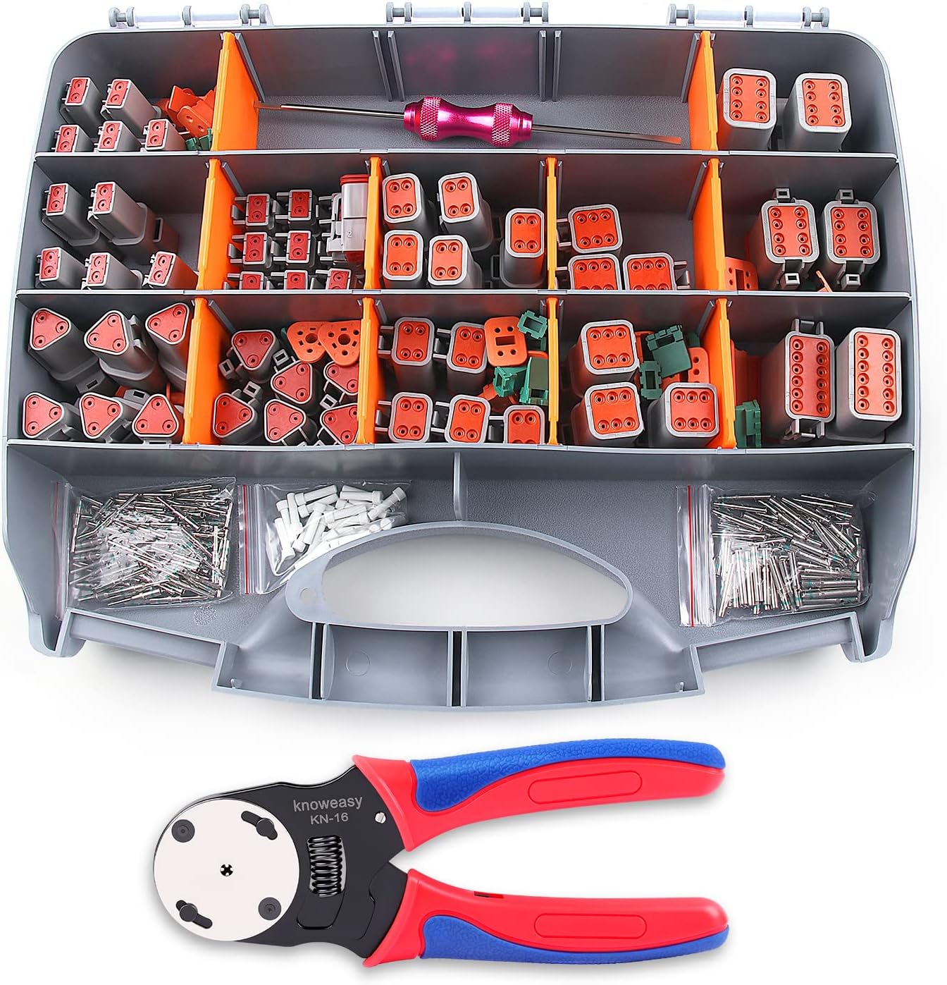 338pcs DT Deutsch Connector Kit with Crimping Tool and Removal Tool