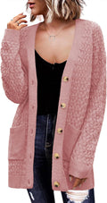 Long Sleeve Chunky Cable Knit Cardigan Sweater - Cozy Everyday Layer