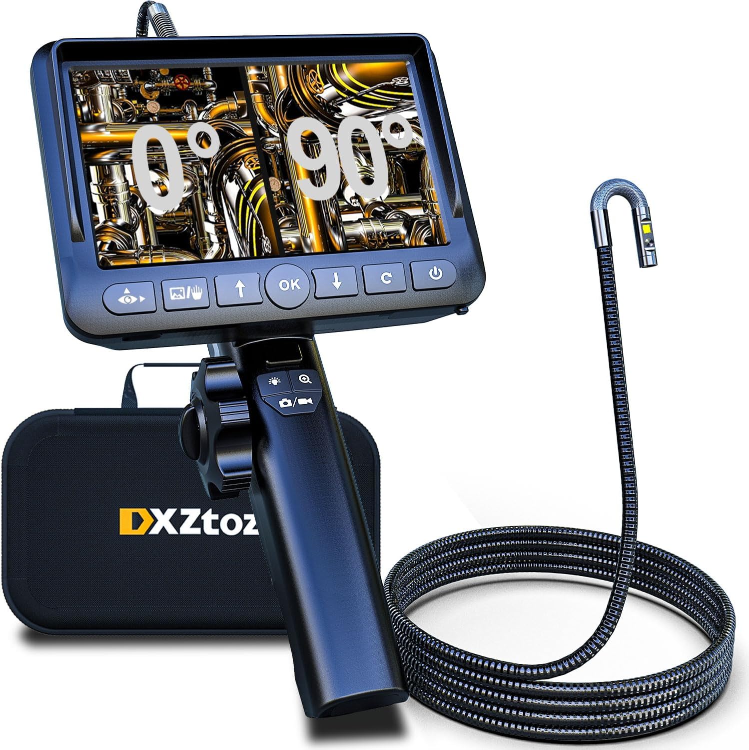 DXZtoz Dual-Lens Articulating Borescope for Easy Inspections