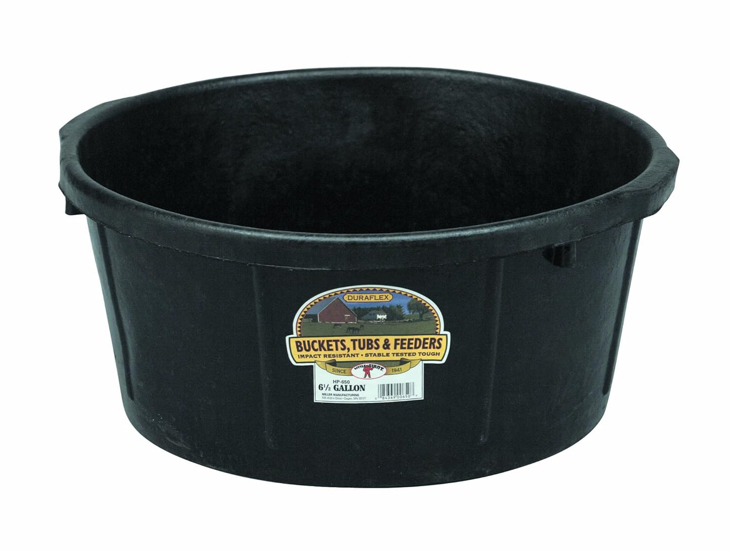 Little Giant Corded Rubber Feed Pan for Horses and Livestock
