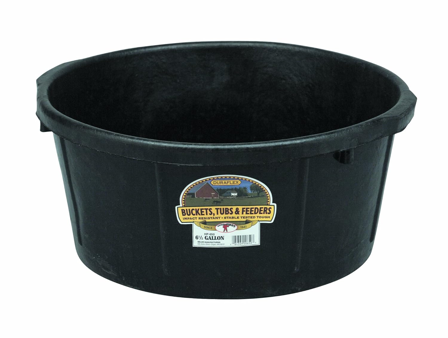 Little Giant Corded Rubber Feed Pan for Horses and Livestock