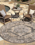 Outdoor Traditional Area Rug Valeria 5 ft 3 in Round - Durable Patio