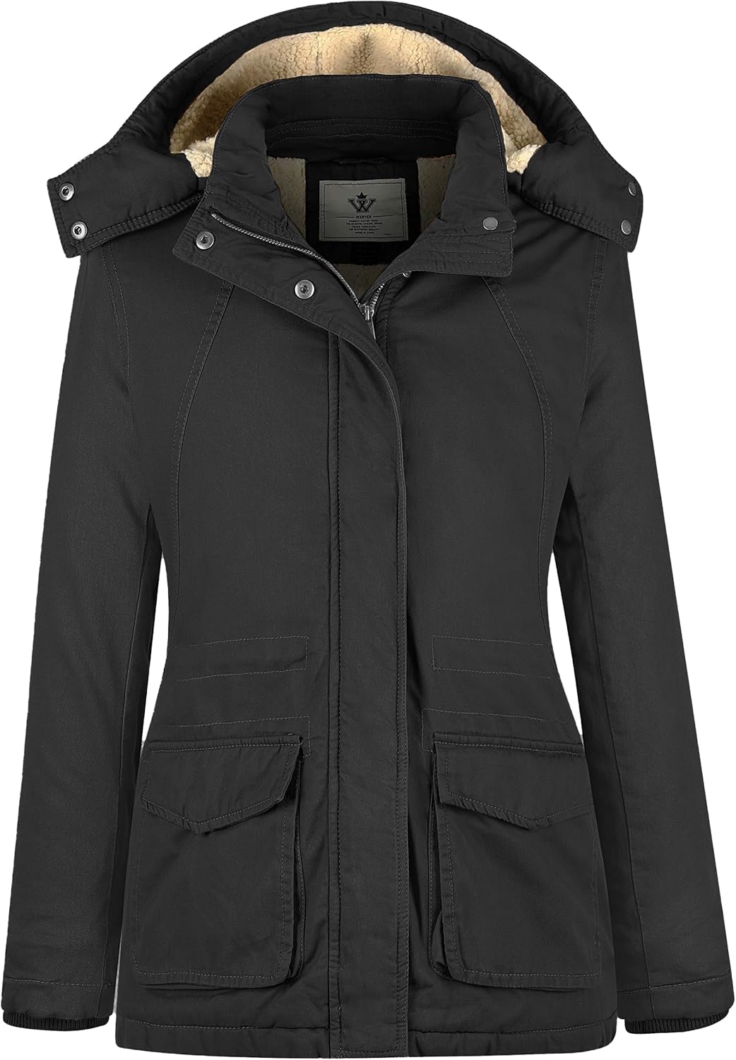 WenVen Women's Winter Warm Sherpa Lined Jacket Heavy Parka Coat