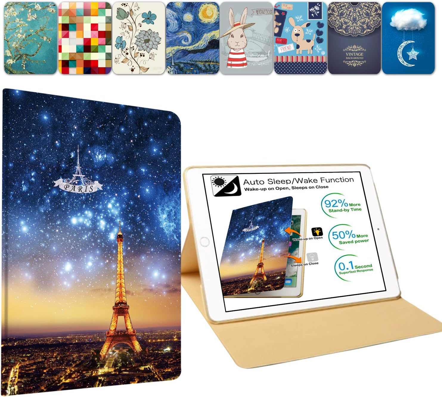 DuraSafe iPad PRO 11 Inch 1st Gen Case - Paris Night Design