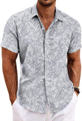 Men's Linen Button Down Shirt for Men - Casual Summer Style