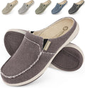 Mens Slippers with Arch Support - Canvas Velvet Lined Clogs