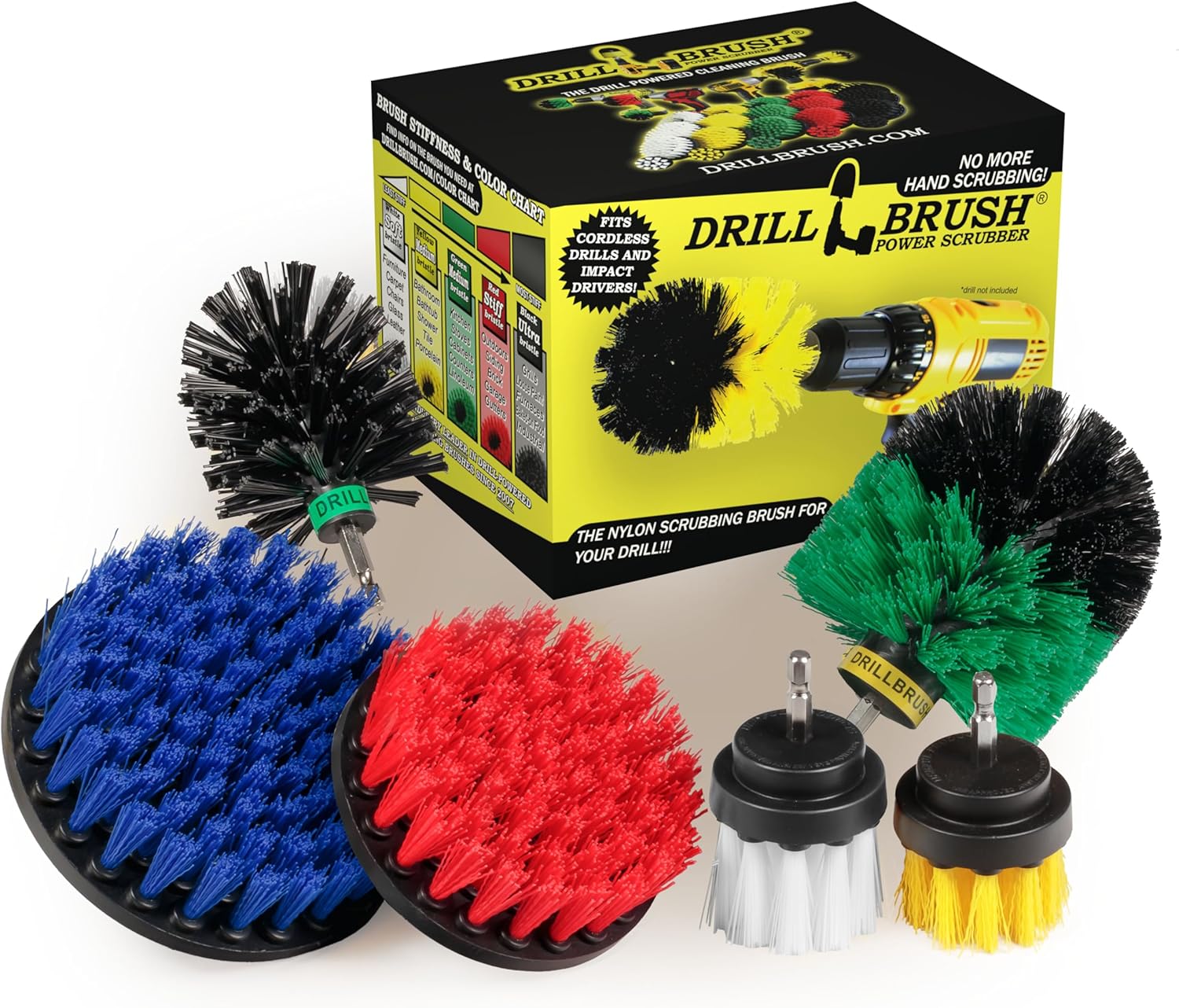 Variety Multi-Pack Drill Brush Attachments for Effective Cleaning