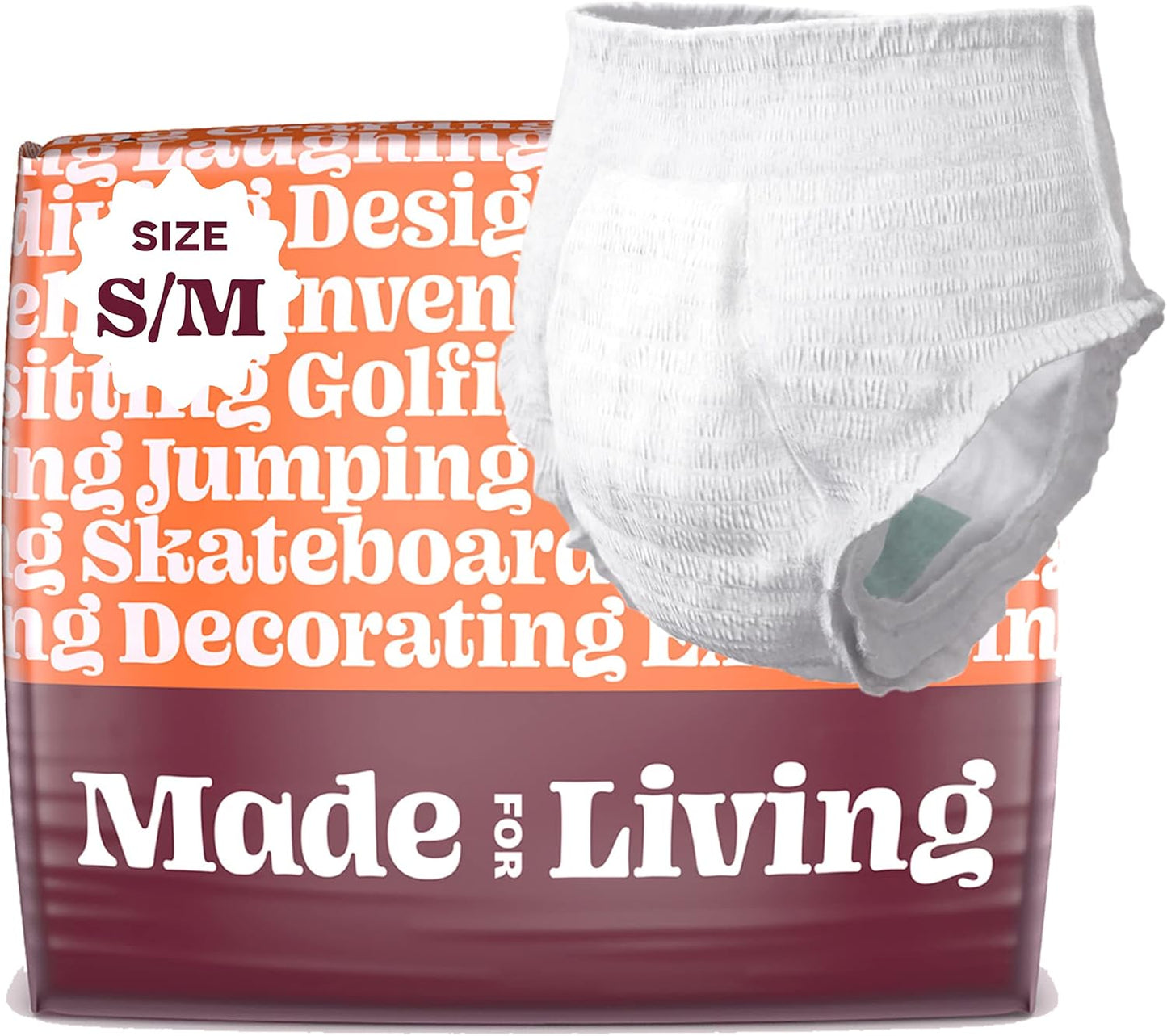 Super Absorbent Incontinence Underwear, Size S/M, 20 ct - Made for Living