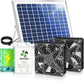 Solar Exhaust Fan for Chicken Coop with Adjustable Thermostat