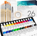 CHROMATEK Watercolor Paint Set - 62 Piece Kit with Tutorials
