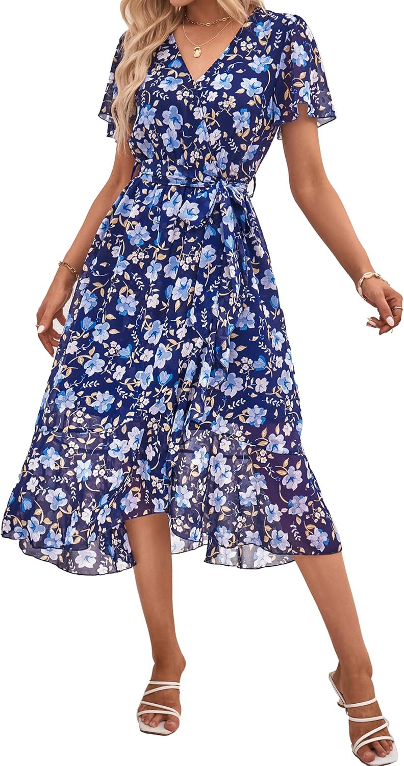 PRETTYGARDEN Women's Summer Floral Boho Maxi Dress for All Occasions