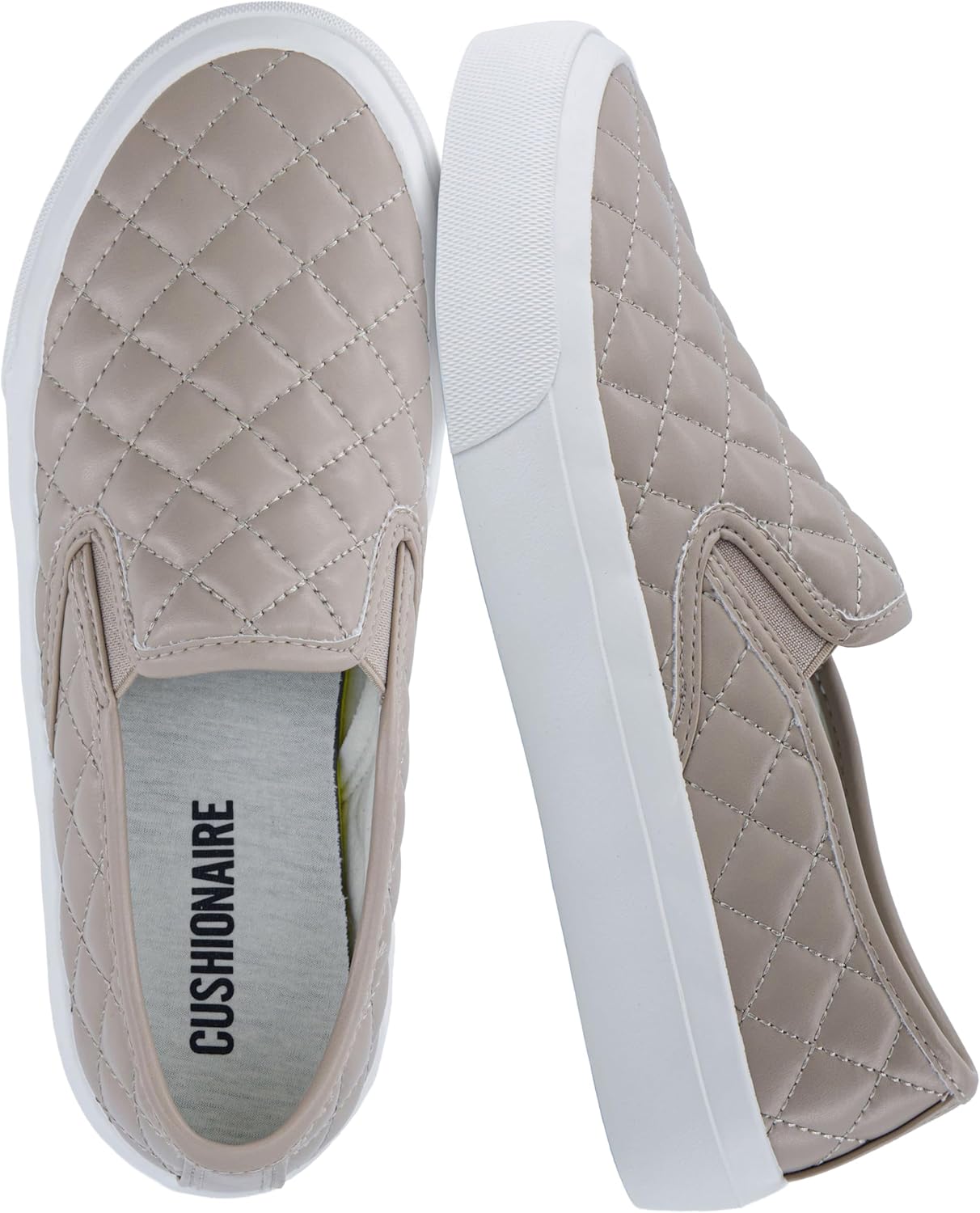 CUSHIONAIRE Faze Womens Quilted Slip-On Sneaker with Comfort