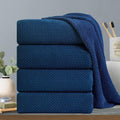 Hailea Navy Bath Towels Set 35x70 in - Luxury 600 GSM Oversized Bath