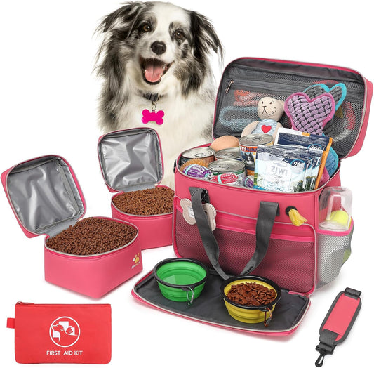 Pet Travel Set | Multi-Function | Red
