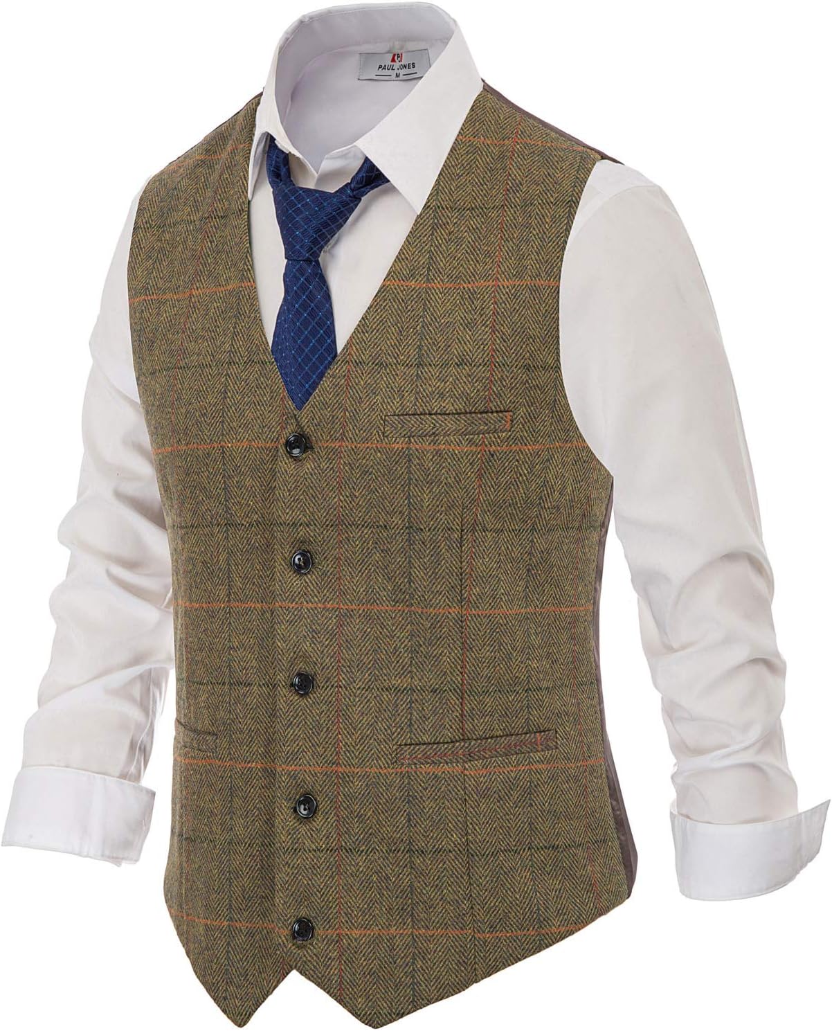 Stylish Men's Herringbone Tweed Suit Vest for All Occasions