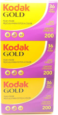 Kodak Kodacolor Gold 200 135-36 3-Pack Film - Reliable Color