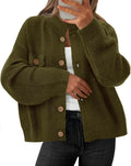 KIRUNDO Cardigans for Women Trendy Button Up Mock Neck - Cozy Layering