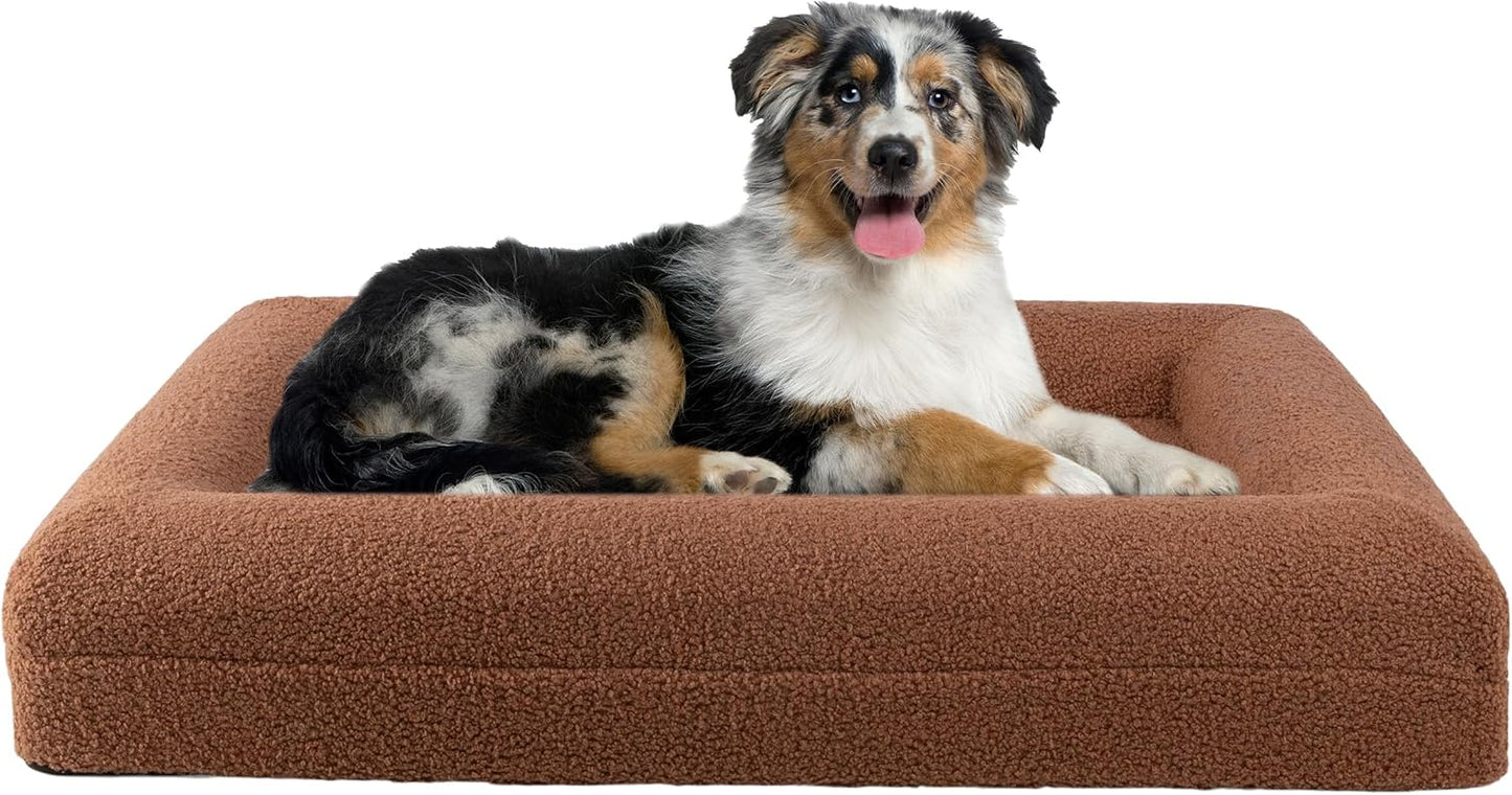 Orthopedic Pet Bed for Medium Dogs with Supportive Bolster