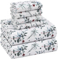 RUVANTI Flannel Sheets King Size 6 Pcs - Extra Soft Cotton King Set
