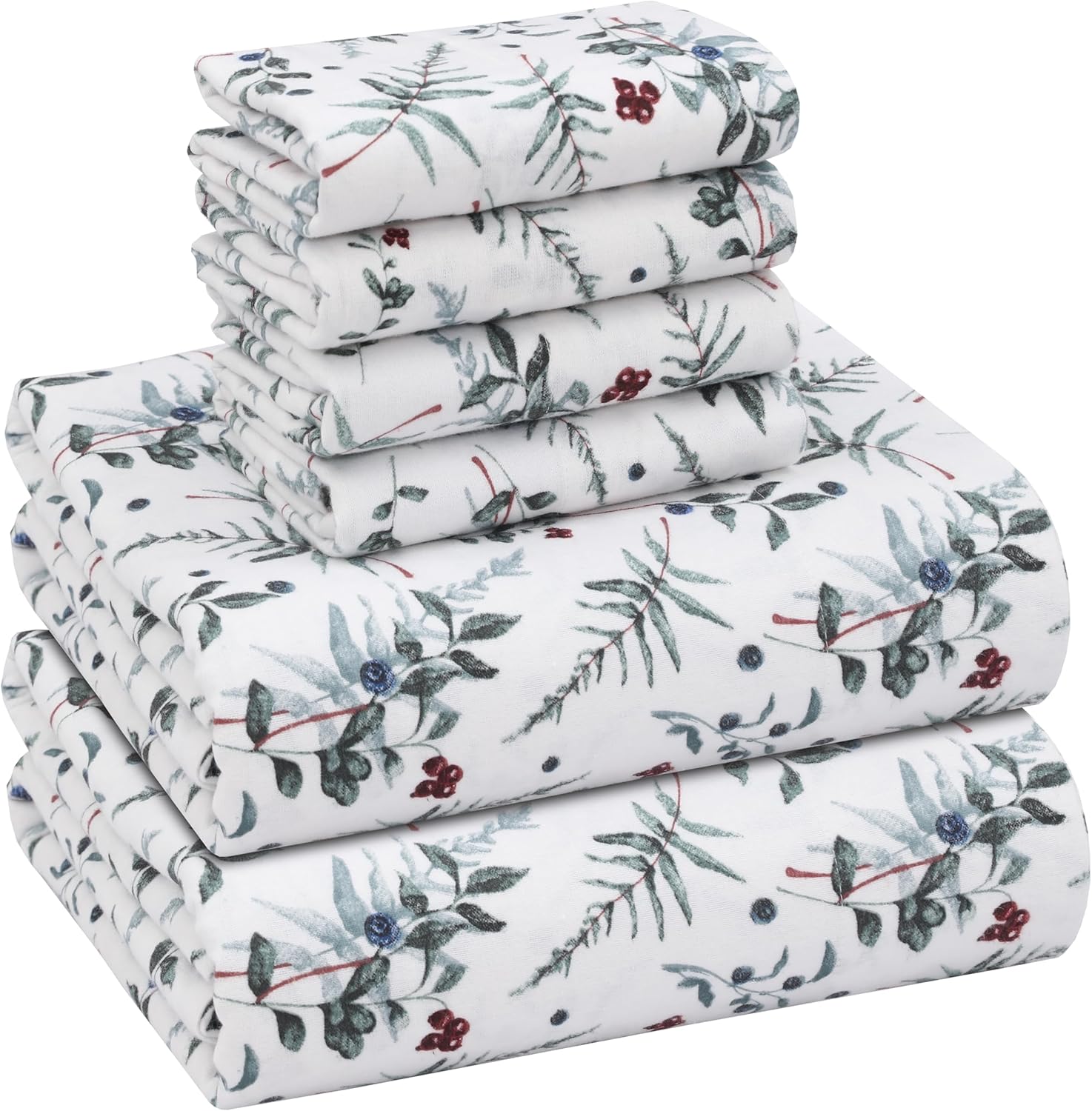 RUVANTI Flannel Sheets King Size Set - Soft Cotton Comfort