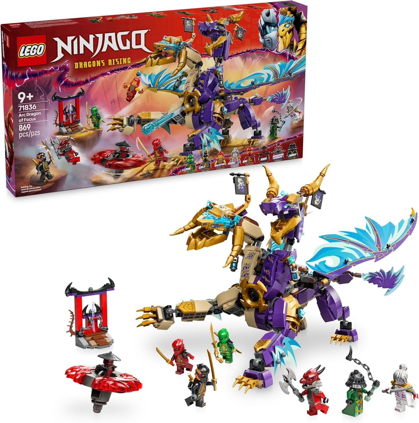 LEGO NINJAGO Arc Dragon of Focus Battle Playset for Kids