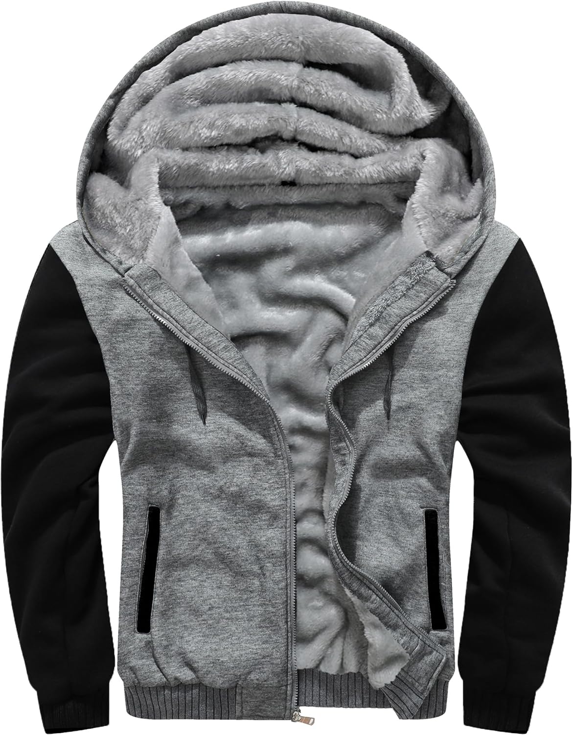 MACHLAB Men's Pullover Winter Workout Fleece Hoodie Jacket