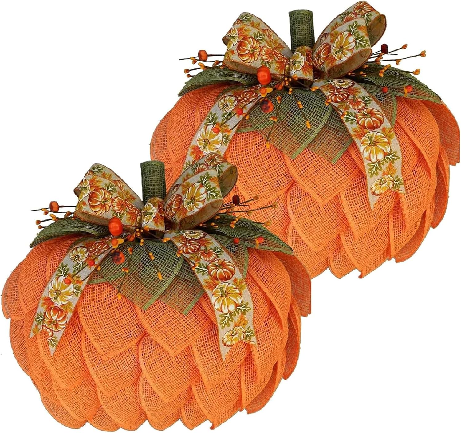 Charming Autumn Pumpkin Wreath for Front Door Decor