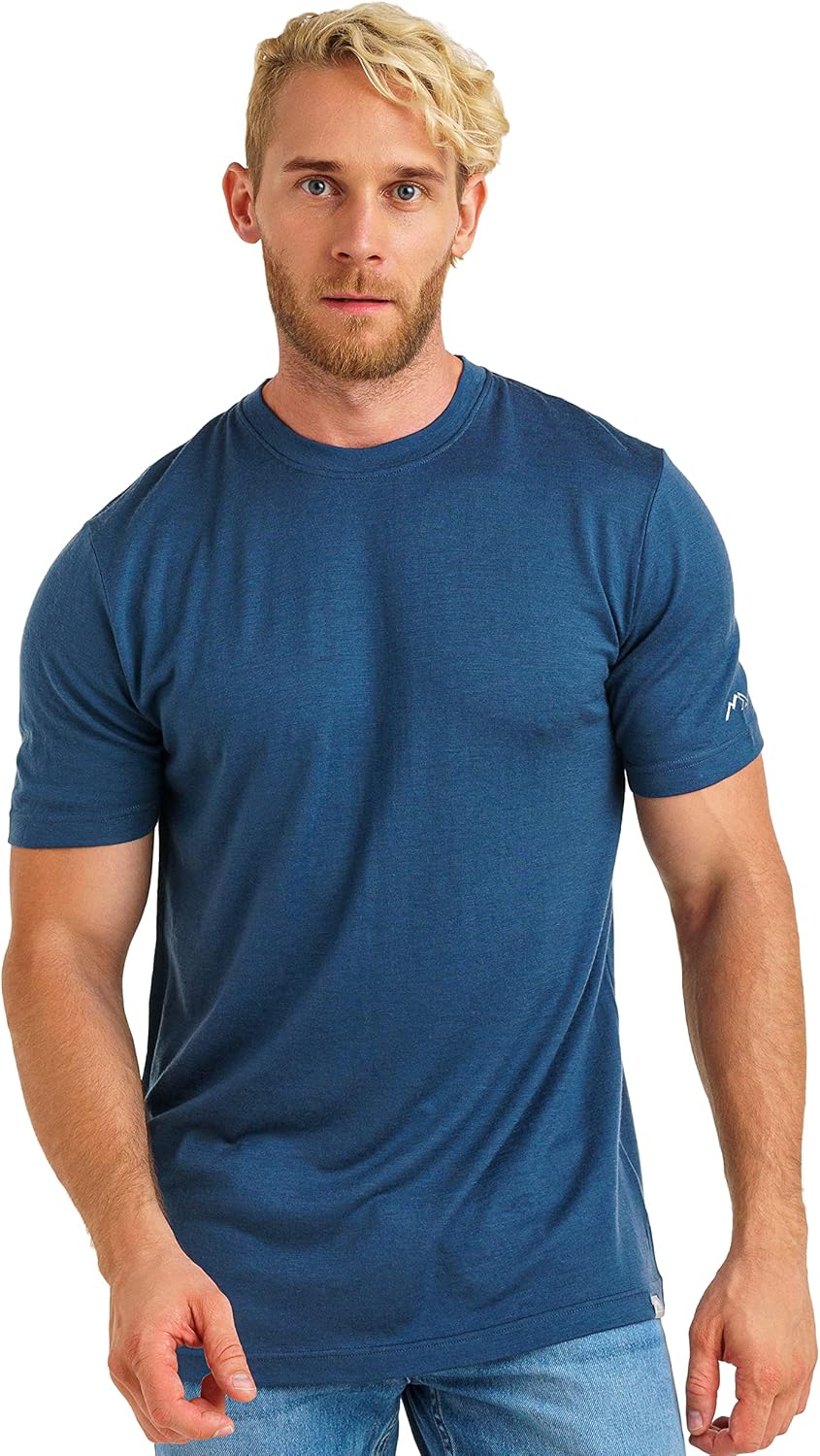 Merino Wool T-Shirt for Men - Lightweight Base Layer Comfort
