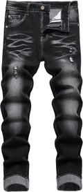 JUNBAOSS Slim Fit Stretch Ripped Jeans for Men - Comfortable Everyday
