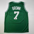 Facsimile Autographed Jaylen Brown Boston Green Reprint Laser Auto