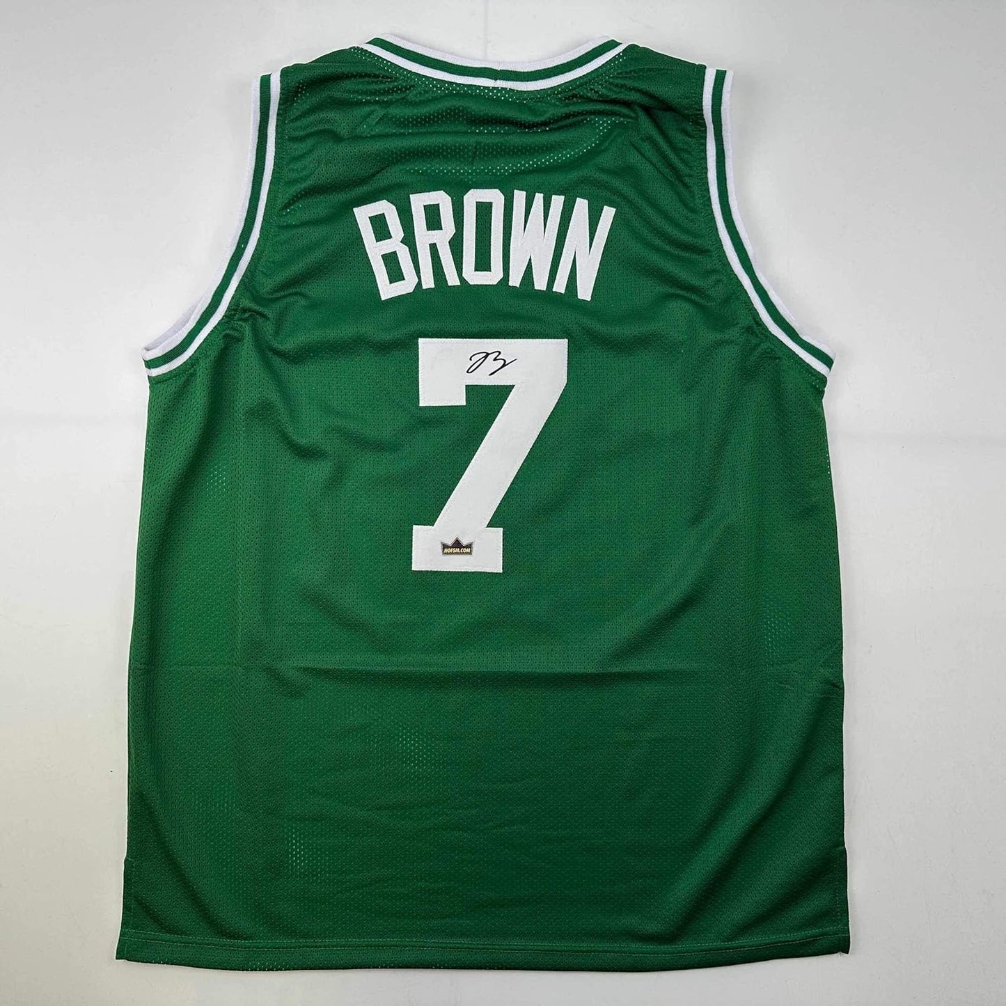 Facsimile Autographed Jaylen Brown Boston Green Jersey XL