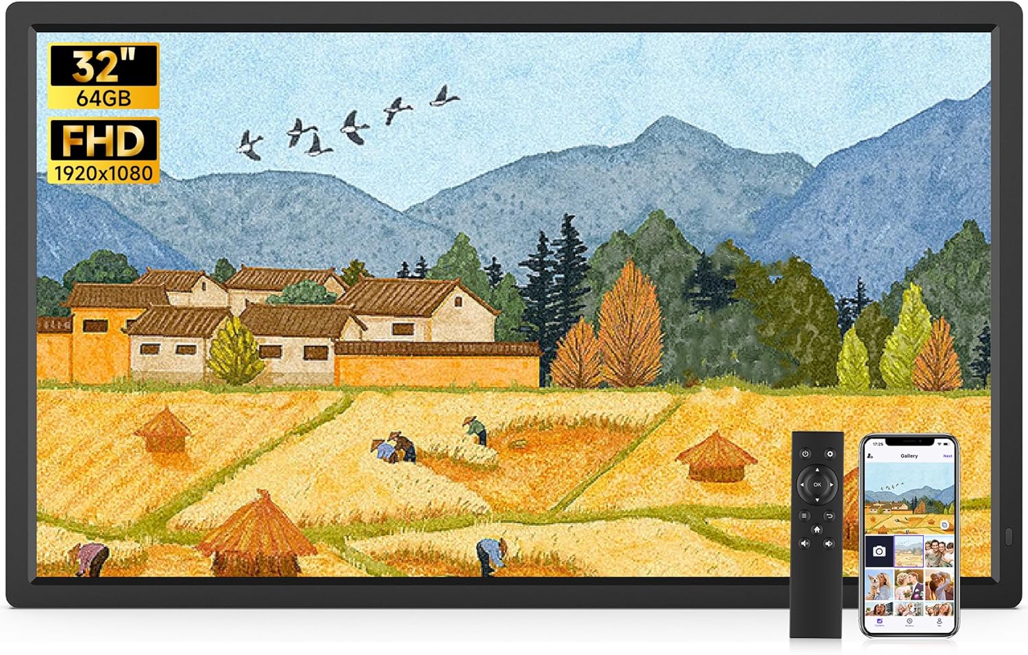 Uhale 32in Extra Large Digital Picture Frame with WiFi and Remote