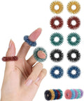 Spiky Sensory Rings 10 Pack - Quiet Stress Relief Fidget Rings